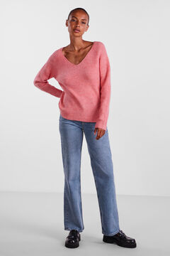 Springfield Ribbed jersey-knit jumper pink
