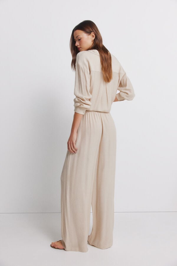 Springfield Wide long trousers beige