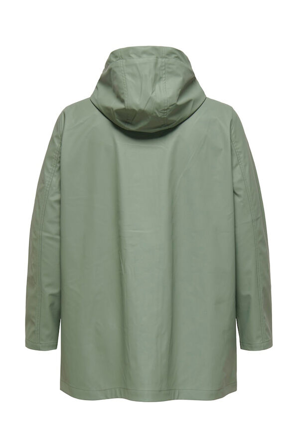 Only Carmakoma Hooded plus size raincoat beige