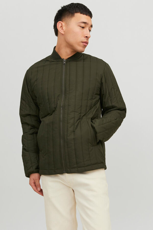 Springfield Quilted bomber jacket zelena