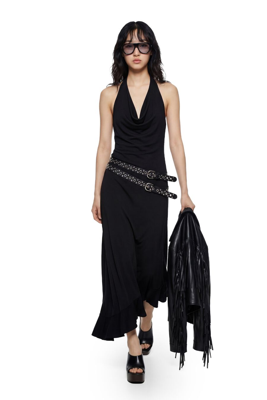 Vestido midi halter