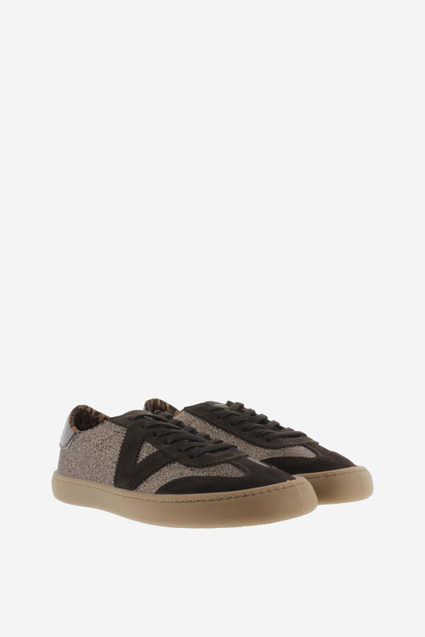 Victoria Glitter barefoot sneakers brown