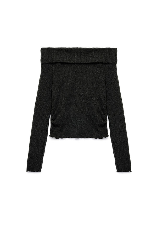 Koton Camiseta con hombros descubiertos gris