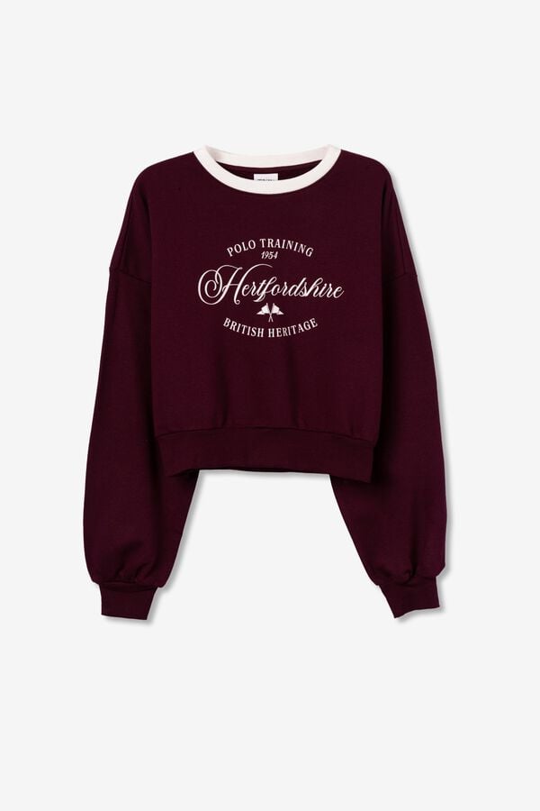 Tiffosi Young Sweatshirt cropped estampado vermelho