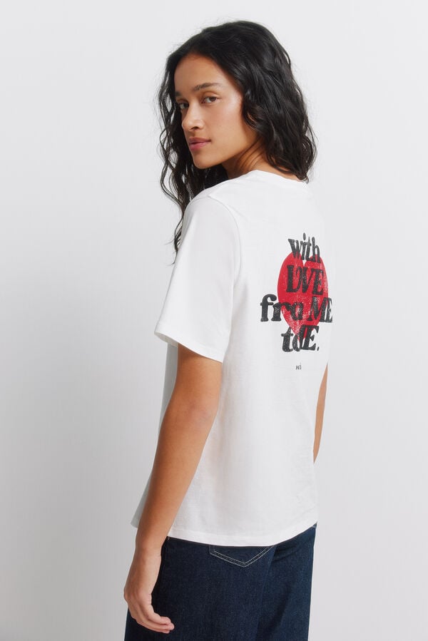 Springfield Short sleeve T-shirt LOVE brown