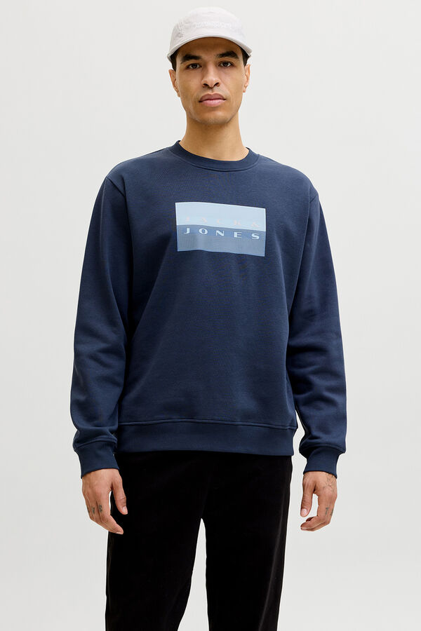 Jack & Jones Basic logo sweatshirt bleu