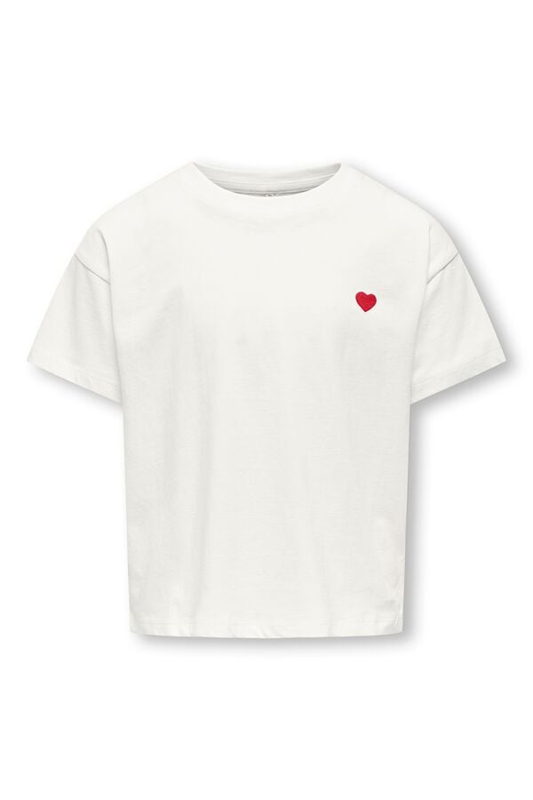 Only Girls Camiseta cropped manga corta blanco