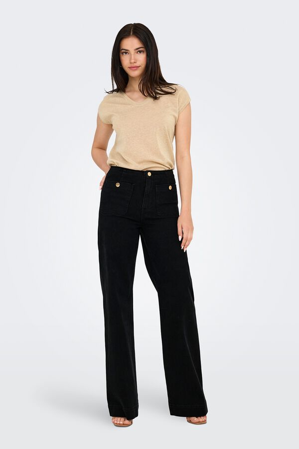 Only Jeans Wide Leg negro
