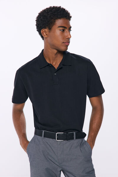 Springfield Polo piqué regular fit preto