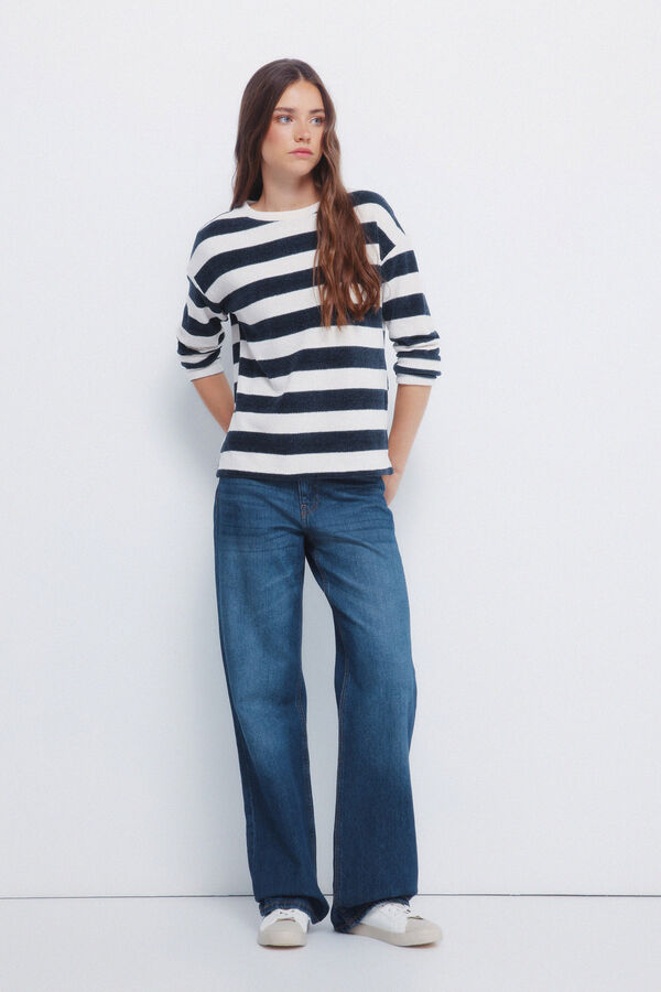 Springfield Striped chenille jumper blue
