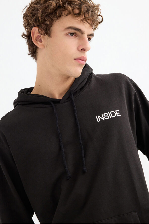 Inside Sudadera B&aacute;sica Logo negro