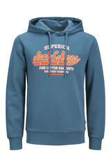 Jack & Jones Sweatshirt de capuz padr&atilde;o azul