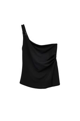 Top asimétrico accesorio metálico