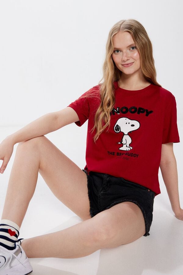 Springfield T-shirt Snoopy Lantejoulas cor