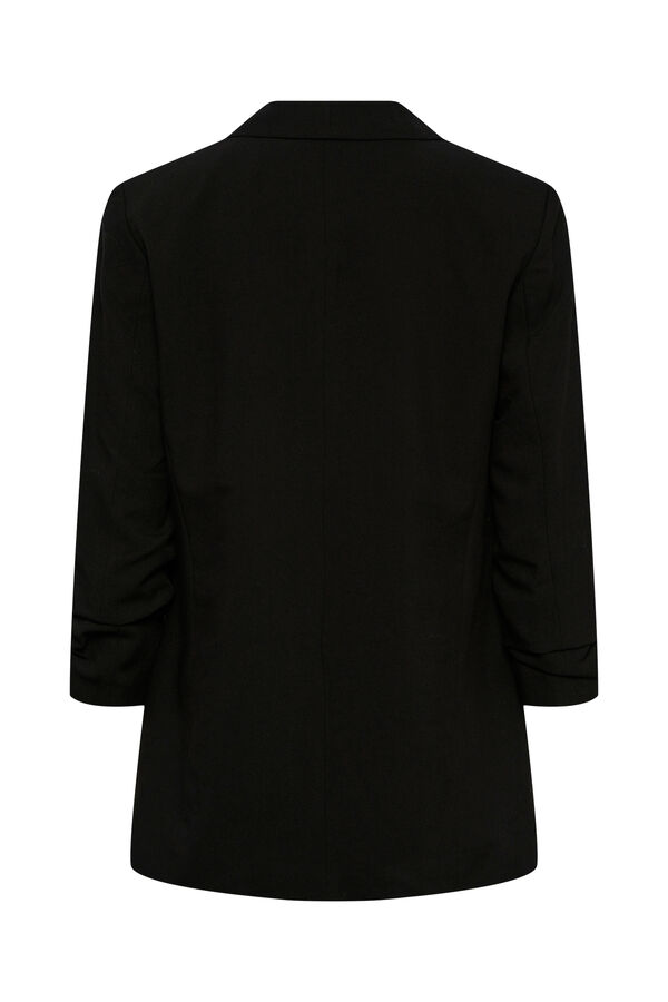 Springfield 3/4-sleeve blazer with lapel detail black