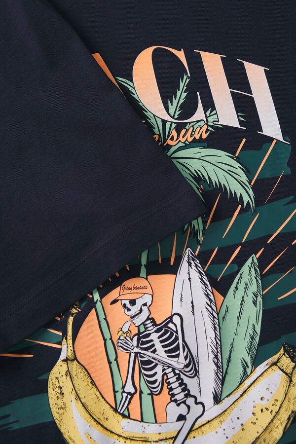 Jack & Jones PLUS Printed short sleeve T-shirt blue