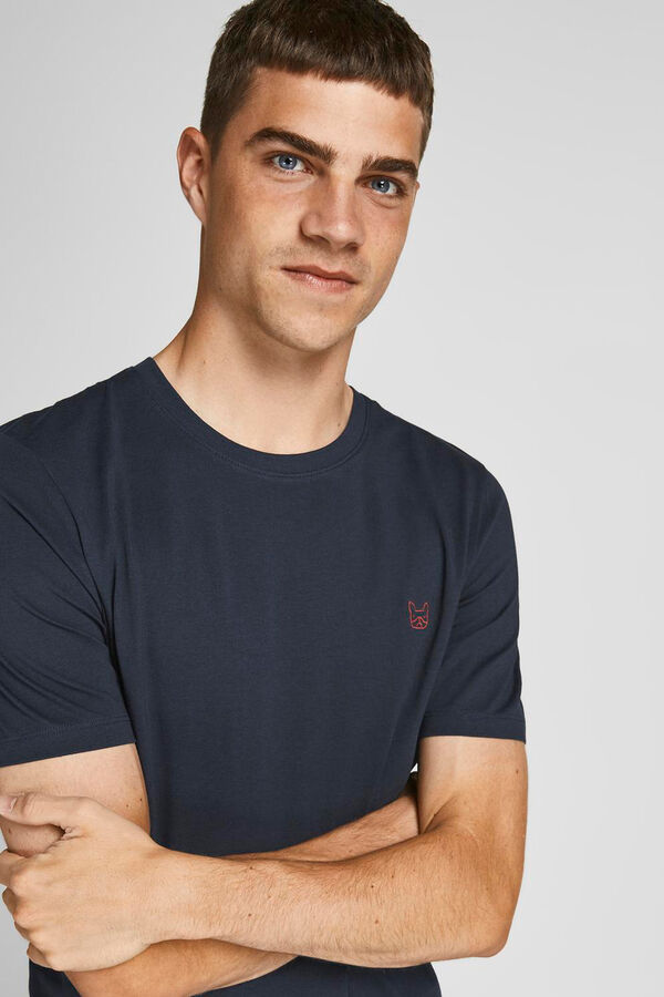 Jack & Jones Camiseta slim fit algod&oacute;n azul