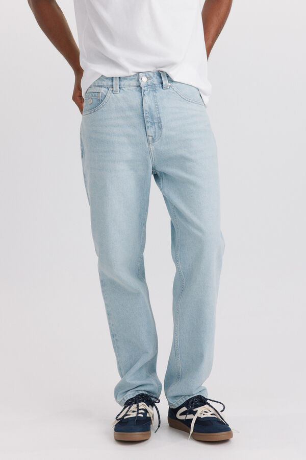 Springfield Light wash straight fit jeans blue