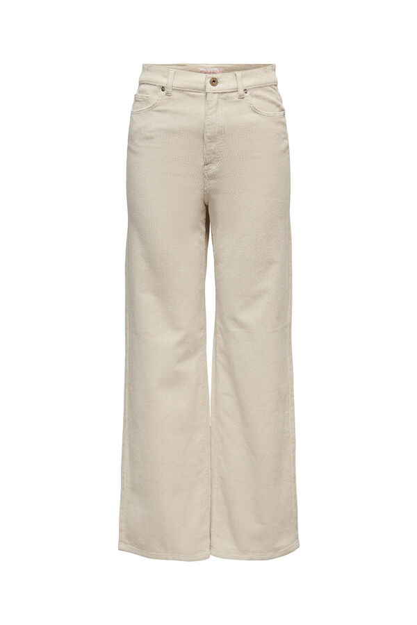Springfield High waist corduroy trousers brown