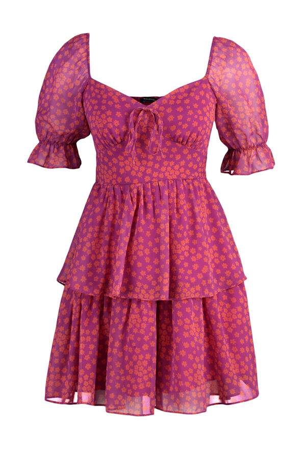 Trendyol Vestido mini con escote rosa