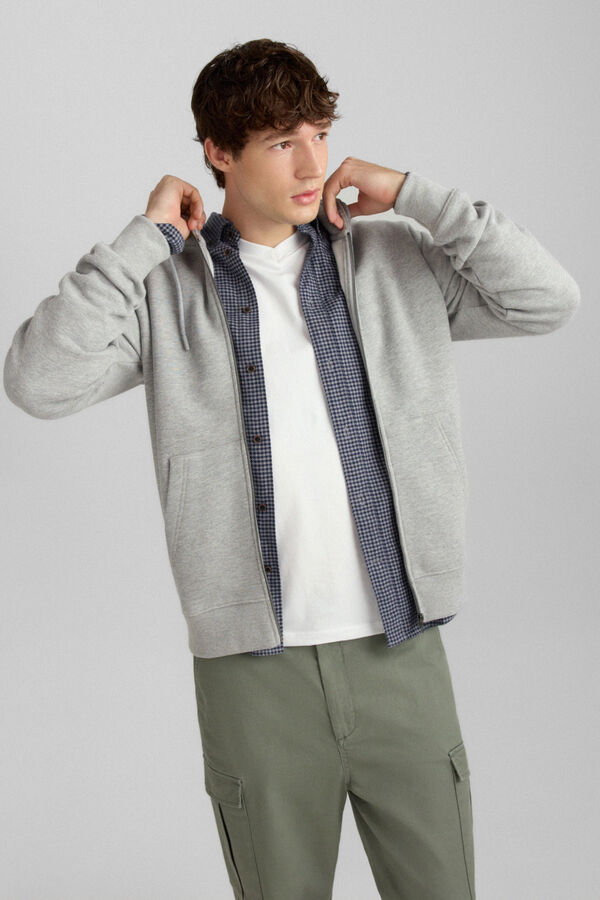 Springfield Basic open sweatshirt grey