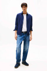 Tommy Jeans Slim stretch shirt blue