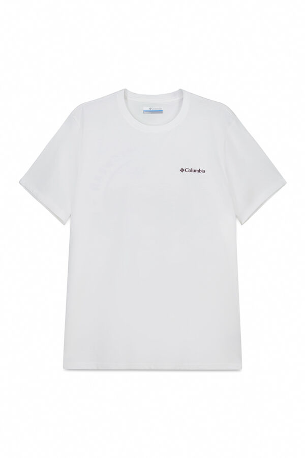 Columbia Camiseta con estampado de naturaleza en la espalda blanco