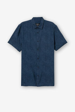 Springfield Relaxed Fit Printed Shirt bluish