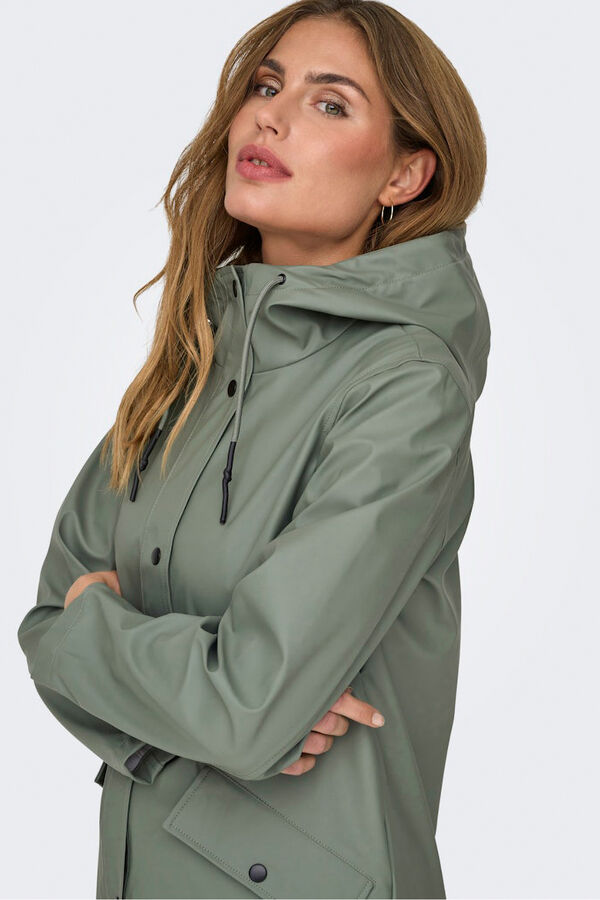 Only Hooded raincoat printed