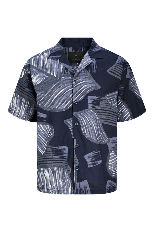 Jack & Jones PLUS Camisa resort estampada azul