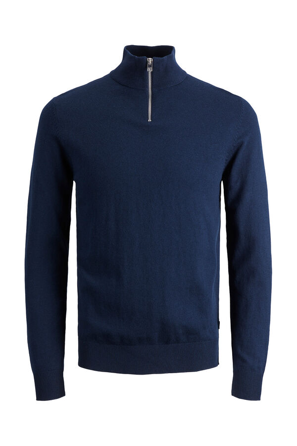 Jack & Jones Junior Jersey con cuello cremallera azul