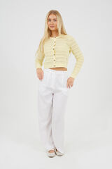 Brave Soul Jersey-knit openwork jacket printed