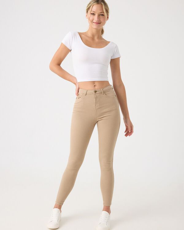 Inside Pantal&oacute;n Skinny High Rise nude