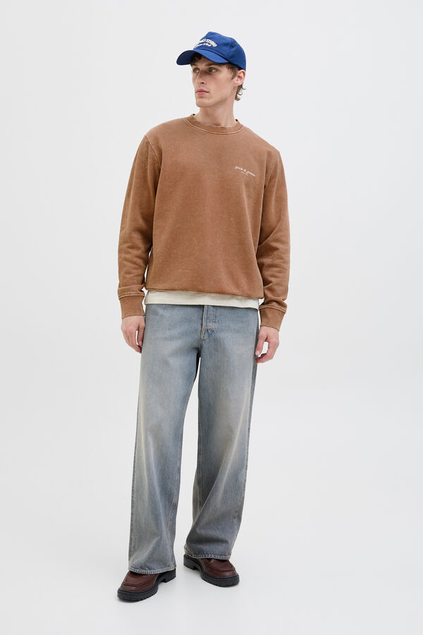 Jack & Jones Sudadera regular fit marr&oacute;n