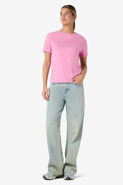 Noisy May Camiseta b&aacute;sica de manga corta con cuello redondo