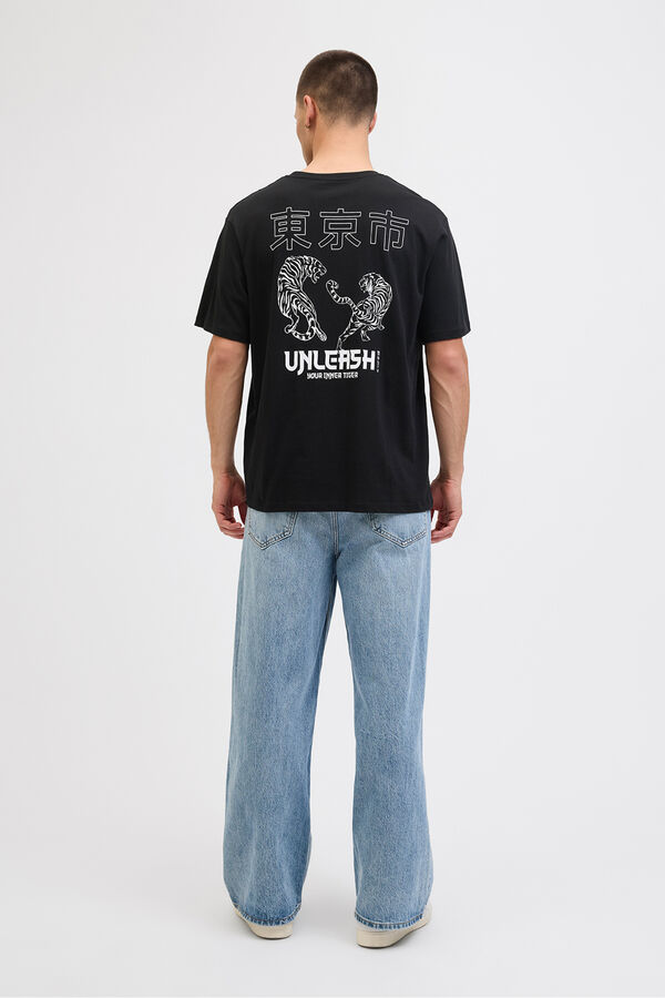 Jack & Jones T-Shirt mit Rückenprint Schwarz