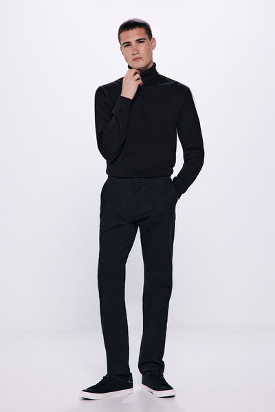 Springfield Pantalon chino slim fit noir