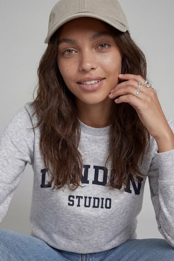 JJ REBEL Round neck sweatshirt grey
