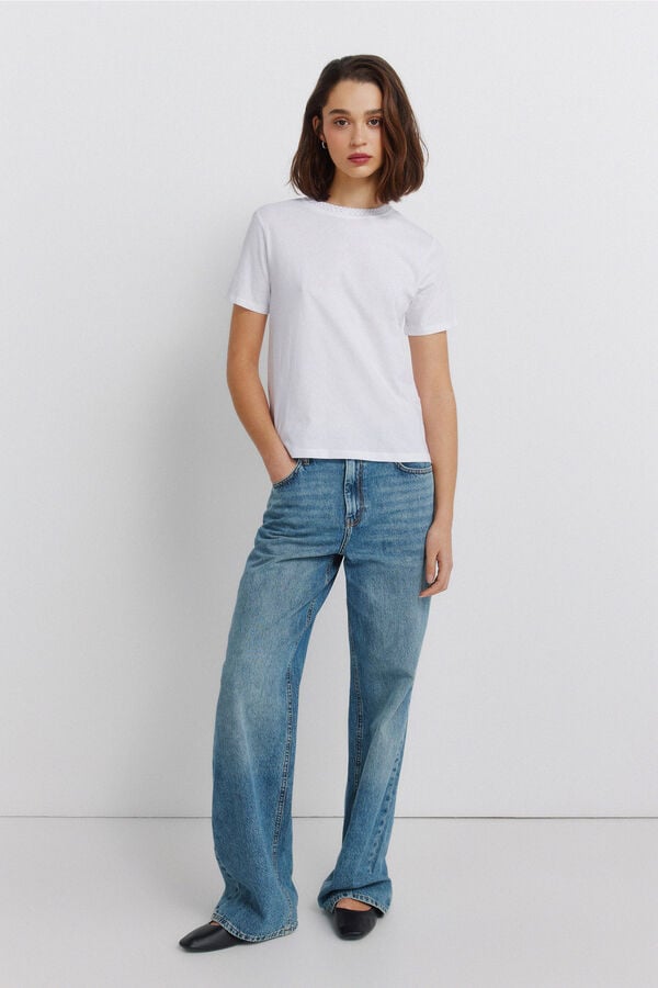 Springfield Studded short sleeve T-shirt white