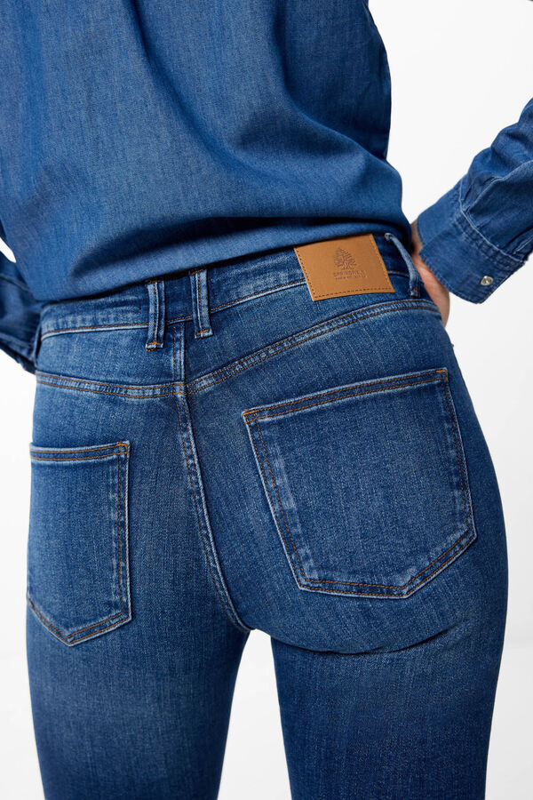 Springfield Jeans Slim Cropped azul