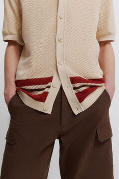 Springfield Striped structure cardigan