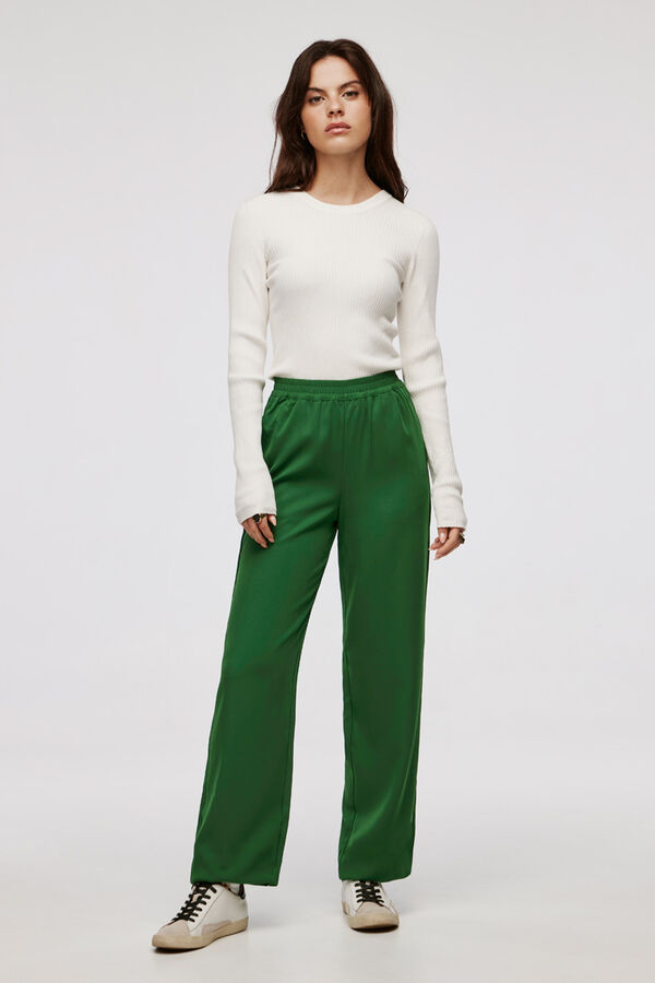Springfield Regular fit trousers zelena
