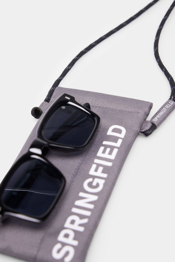 Springfield Műanyag szögletes keretes napszemüveg fekete