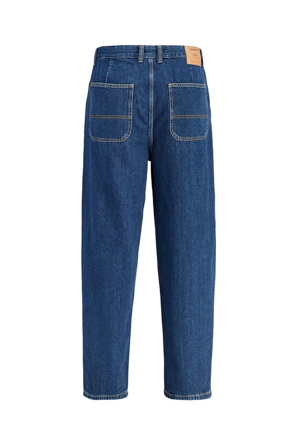 Jack & Jones Jeans baggy tiro alto algod&oacute;n azul