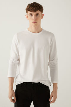 Springfield Gombos nyak&uacute;, hossz&uacute; ujj&uacute; p&oacute;l&oacute; feh&eacute;r