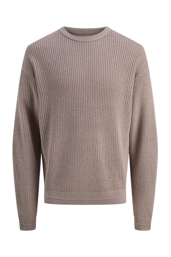 Jack & Jones Basic round neck jumper grey