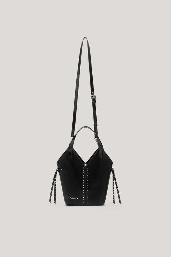 Pepe Jeans Crossbody bag with studs black