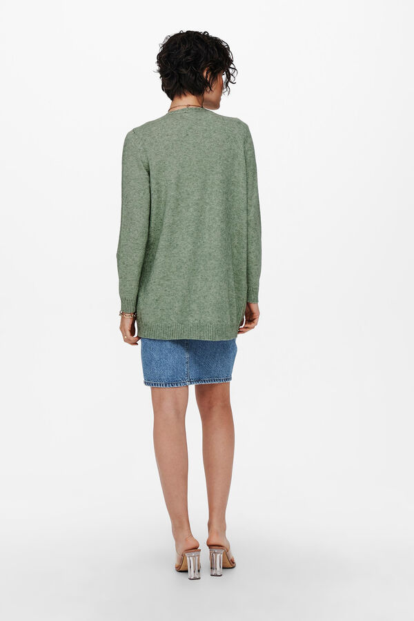 Springfield Long-sleeved knit cardigan vert
