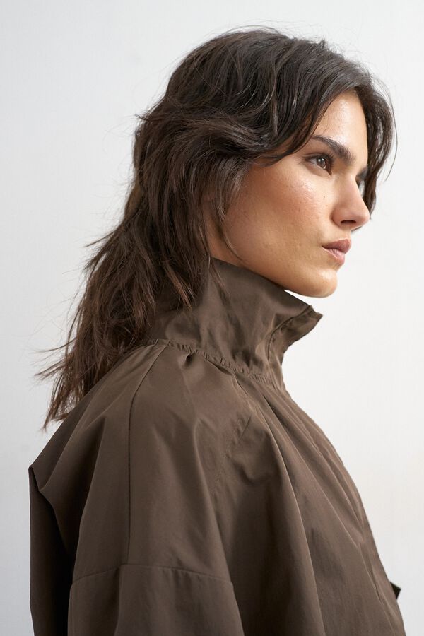 Topshop Blus&atilde;o bomber leve vison