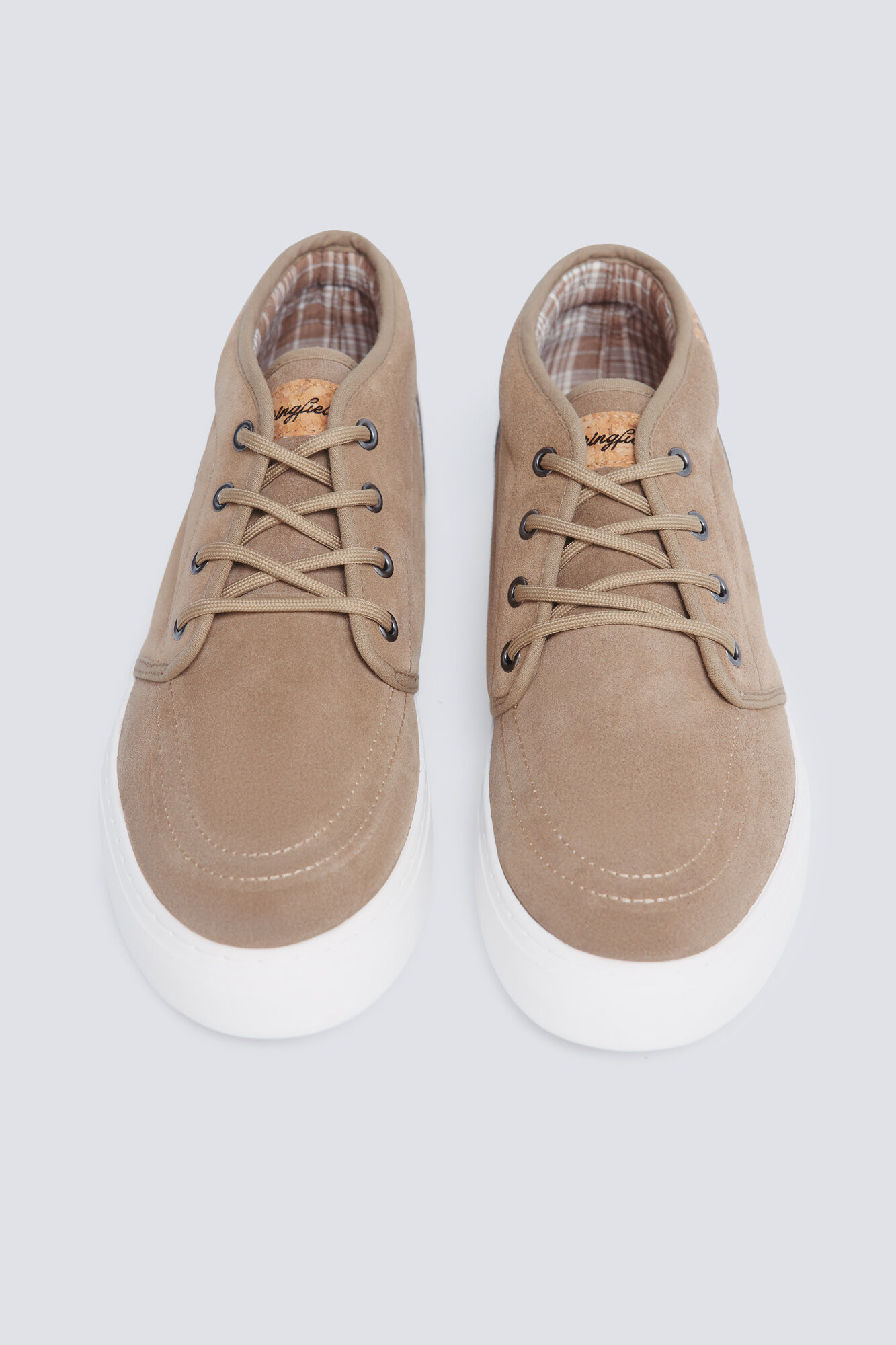 Springfield Cuir fendu d&eacute;contract&eacute;es en cuir bottine